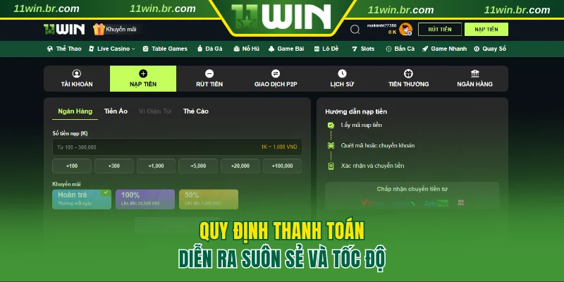 Quy định thanh toán diễn ra suôn sẻ và tốc độ